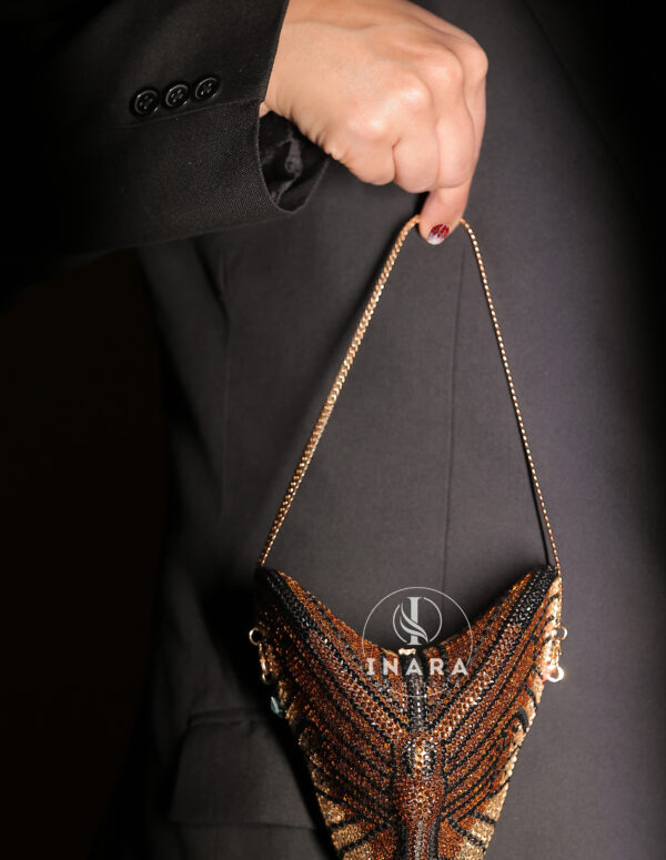 Premium Swarovski Morocco Golden Butterfly handset clutch